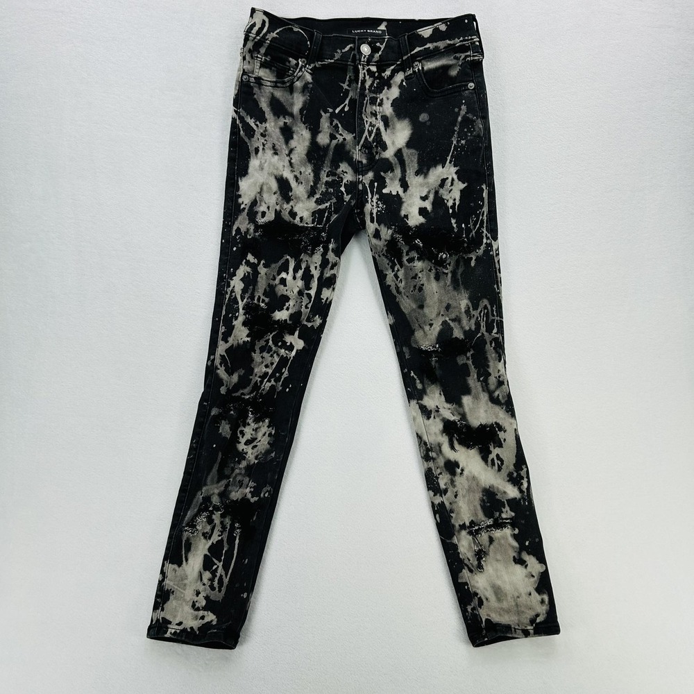 Lucky Brand Jeans Juniors 3‎ Black Acid Wash Skinny Distressed Stretch Denim